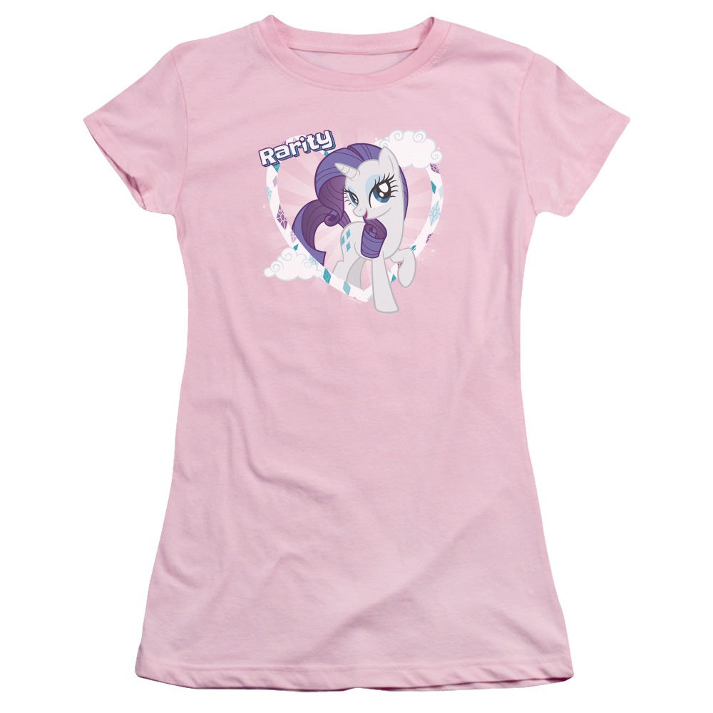 My Little Pony Tv Rarity Junior Sheer Cap Sleeve Womens T Shirt Pink