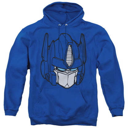 Transformers Optimus Head Mens Hoodie Royal Blue