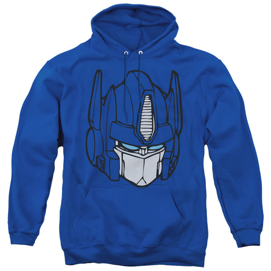 Transformers Optimus Head Mens Hoodie Royal Blue