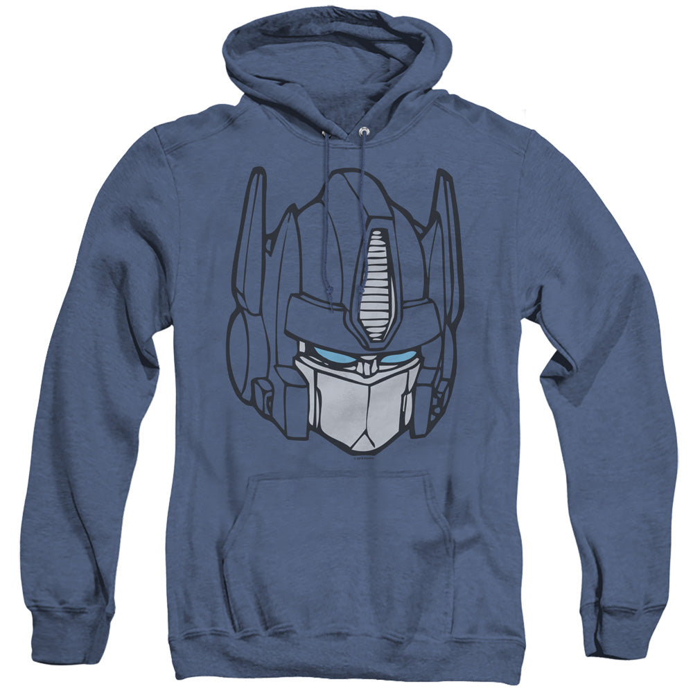 Transformers Optimus Head Heather Mens Hoodie Royal Blue