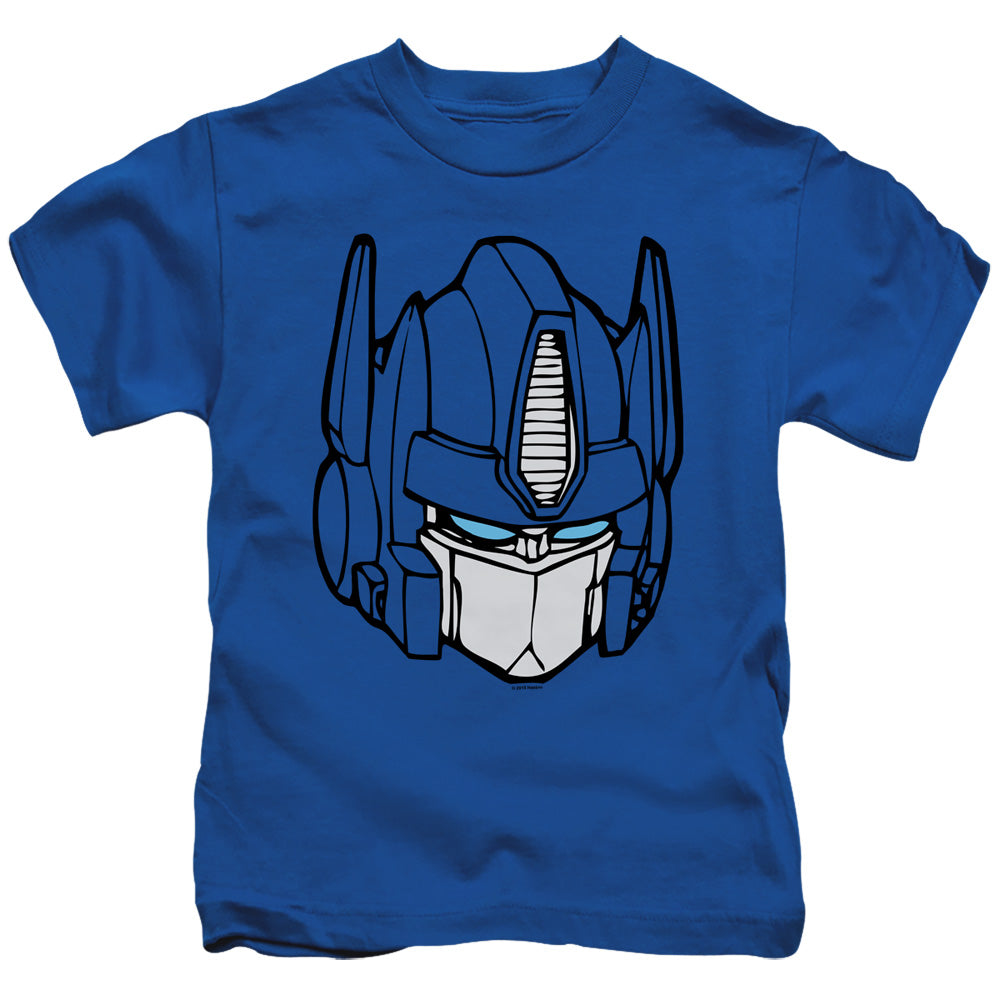 Transformers Optimus Head Juvenile Kids Youth T Shirt Royal Blue