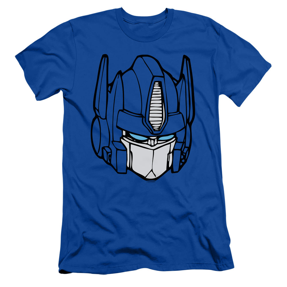 Transformers Optimus Head Slim Fit Mens T Shirt Royal Blue