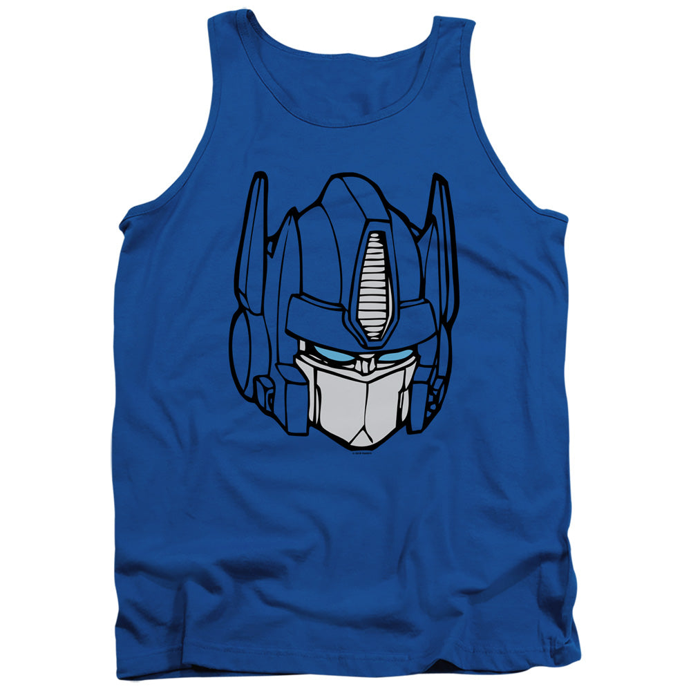 Transformers Optimus Head Mens Tank Top Shirt Royal Blue