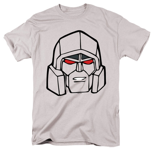 Transformers Megatron Head Mens T Shirt Silver