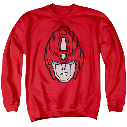 Transformers Hot Rod Head Mens Crewneck Sweatshirt Red