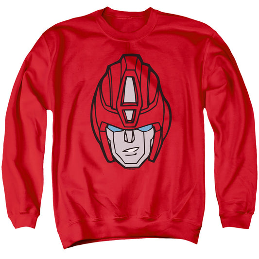 Transformers Hot Rod Head Mens Crewneck Sweatshirt Red