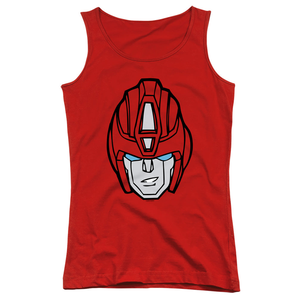 Transformers Hot Rod Head Womens Tank Top Shirt Red