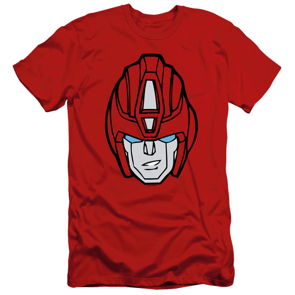 Transformers Hot Rod Head Slim Fit Mens T Shirt Red