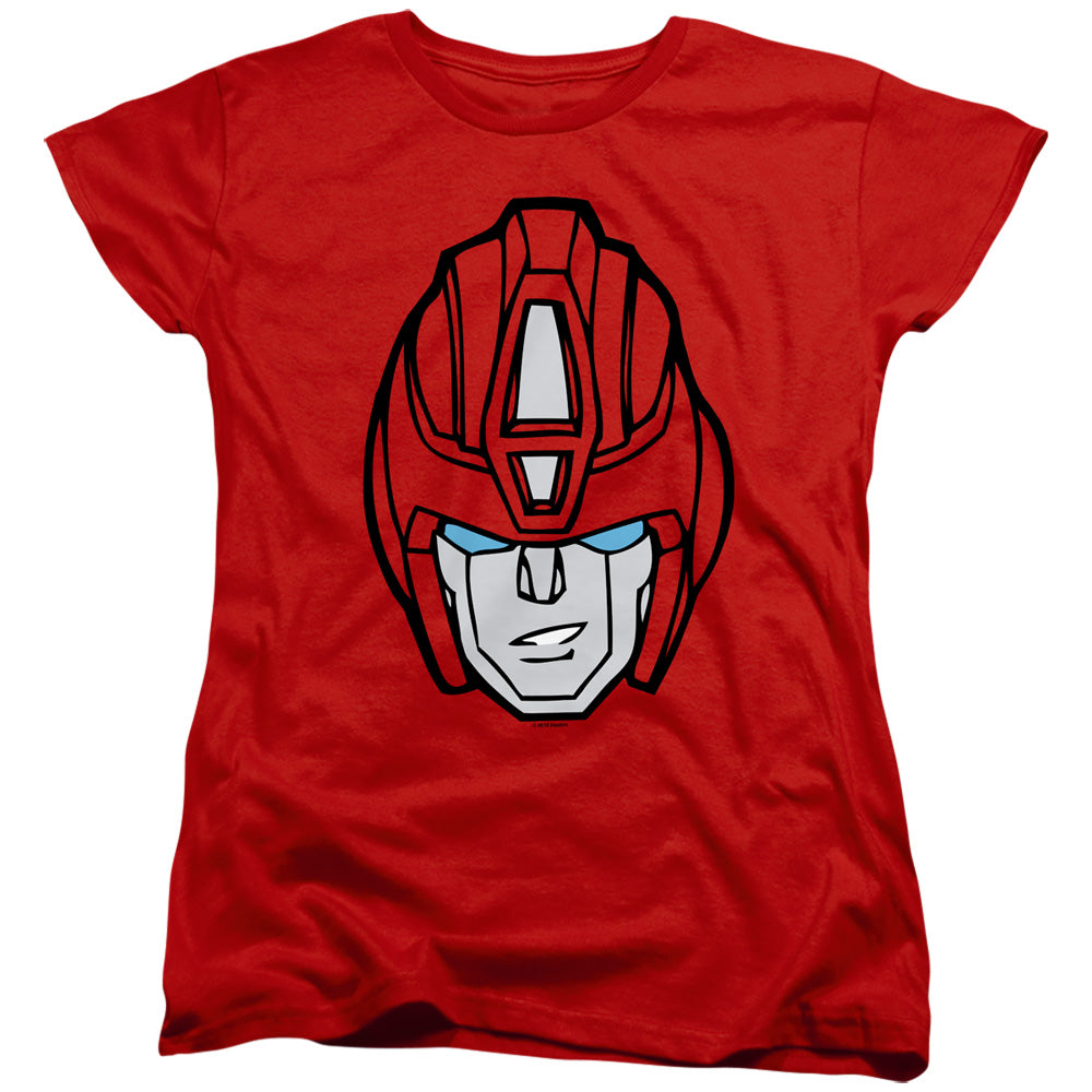 Transformers Hot Rod Head Womens T Shirt Red