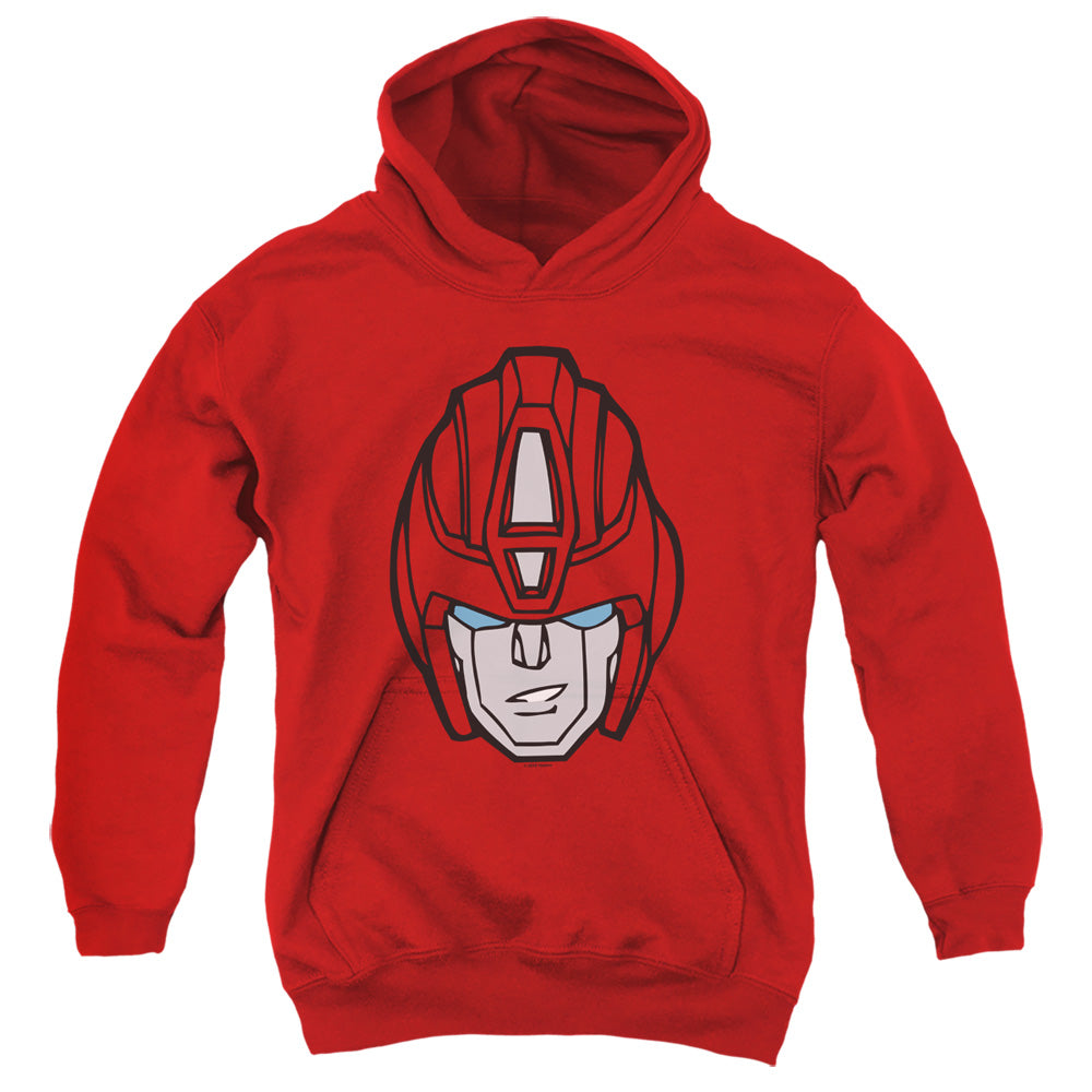 Transformers Hot Rod Head Kids Youth Hoodie Red