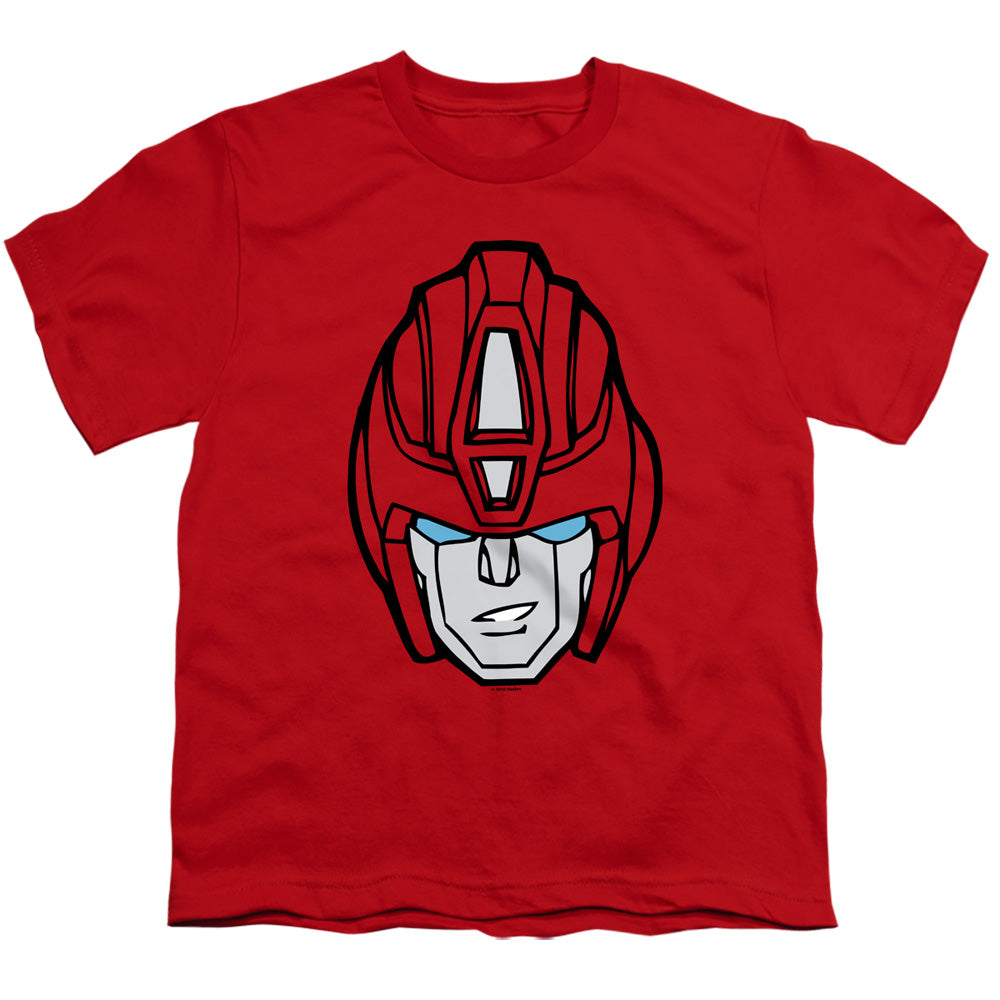 Transformers Hot Rod Head Kids Youth T Shirt Red