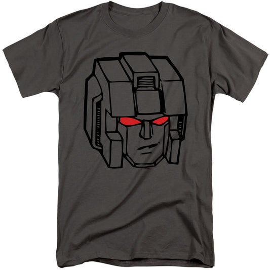 Transformers Starscream Head Mens Tall T Shirt Charcoal