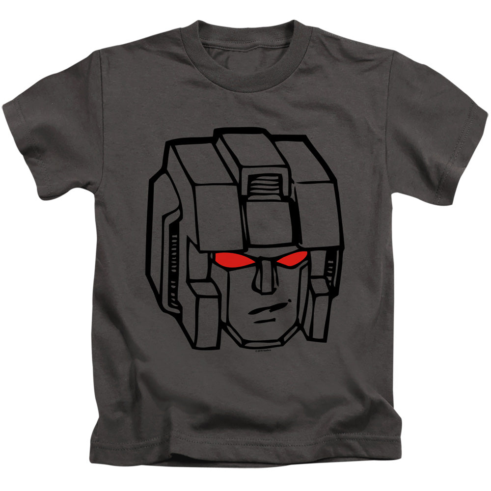 Transformers Starscream Head Juvenile Kids Youth T Shirt Charcoal