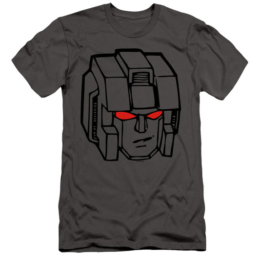 Transformers Starscream Head Slim Fit Mens T Shirt Charcoal