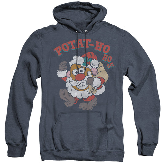 Mr Potato Head Ho Ho Ho Mens Heather Hoodie Navy