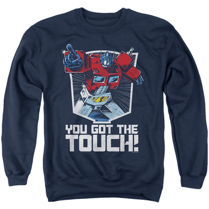 Transformers You Got the Touch Mens Crewneck Sweatshirt Navy Blue