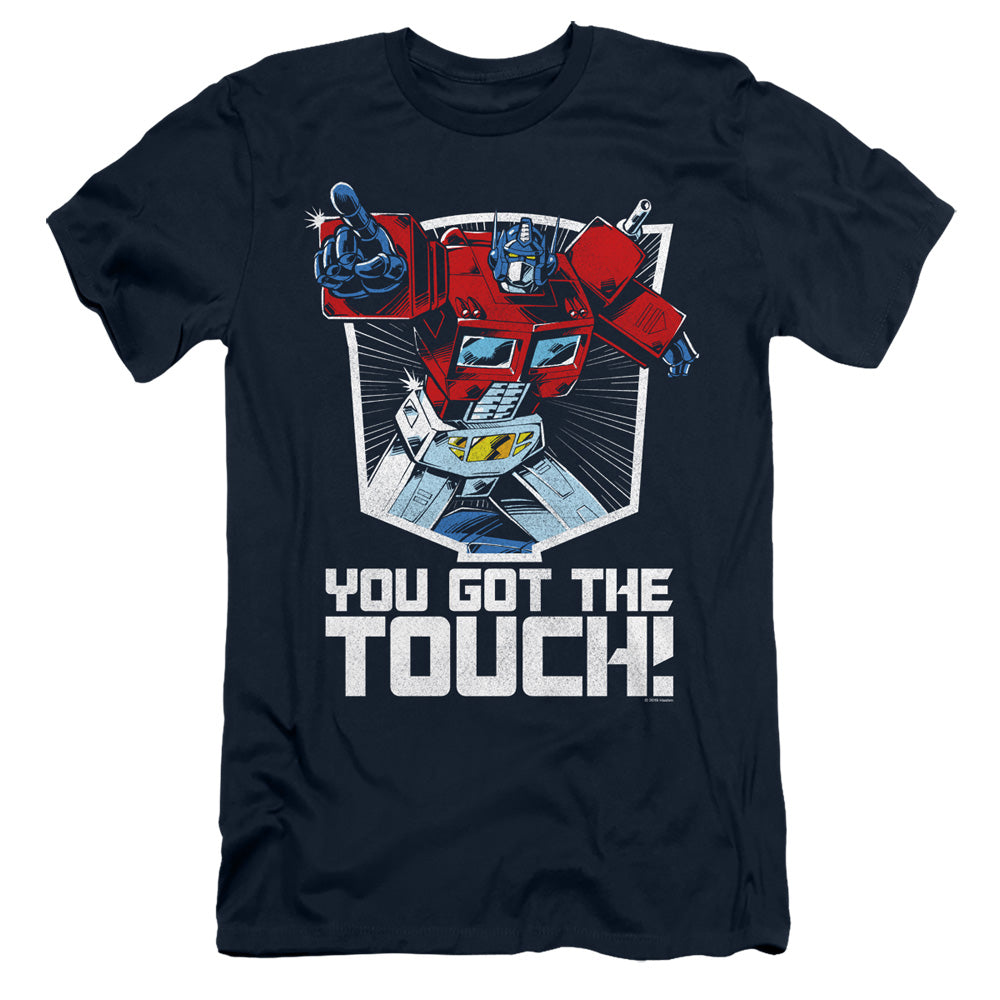 Transformers You Got the Touch Slim Fit Mens T Shirt Navy Blue