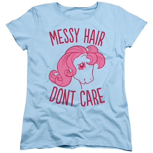 My Little Pony Retro Messy Hair Womens T Shirt Light Blue