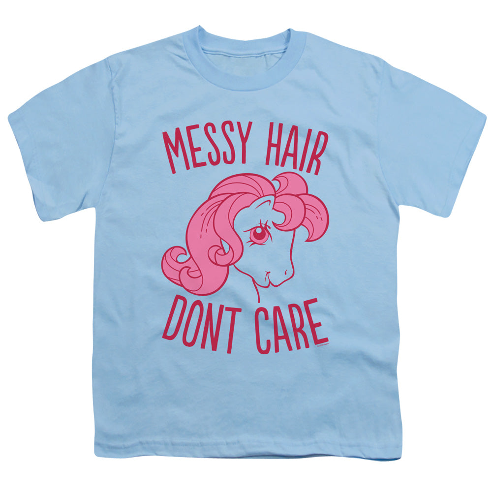 My Little Pony Retro Messy Hair Kids Youth T Shirt Light Blue