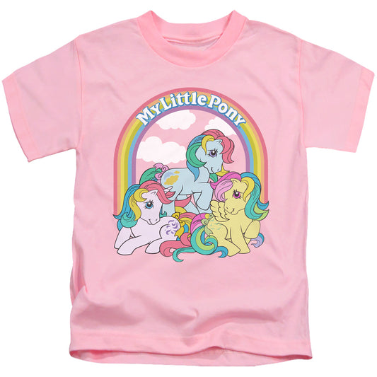 My Little Pony Retro Under the Rainbow Juvenile Kids Youth T Shirt Pink