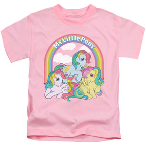 My Little Pony Retro Under the Rainbow Juvenile Kids Youth T Shirt Pink