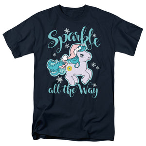 My Little Pony Retro Sparkle All the Way Mens T Shirt Navy Blue