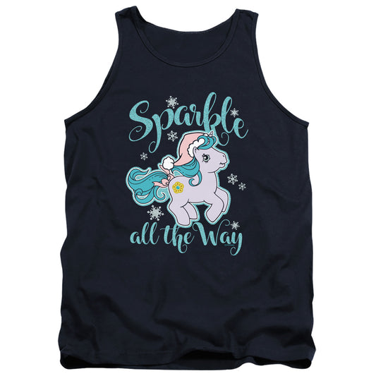 My Little Pony Retro Sparkle All the Way Mens Tank Top Shirt Navy Blue