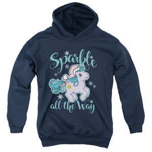 My Little Pony Retro Sparkle All the Way Kids Youth Hoodie Navy Blue