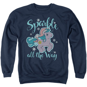 My Little Pony Retro Sparkle All the Way 2 Mens Crewneck Sweatshirt Navy Blue