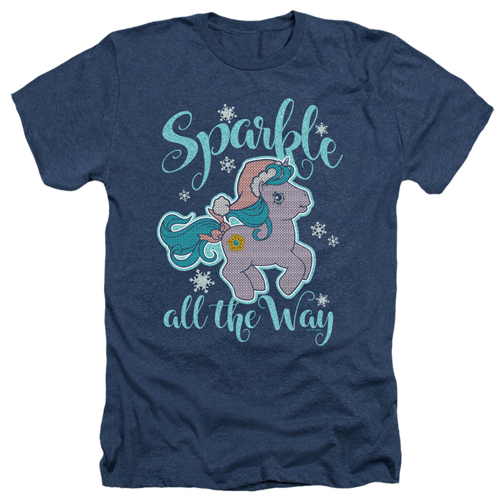 My Little Pony Retro Sparkle All the Way 2 Heather Mens T Shirt Navy Blue
