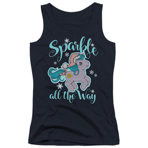 My Little Pony Retro Sparkle All the Way 2 Womens Tank Top Shirt Navy Blue