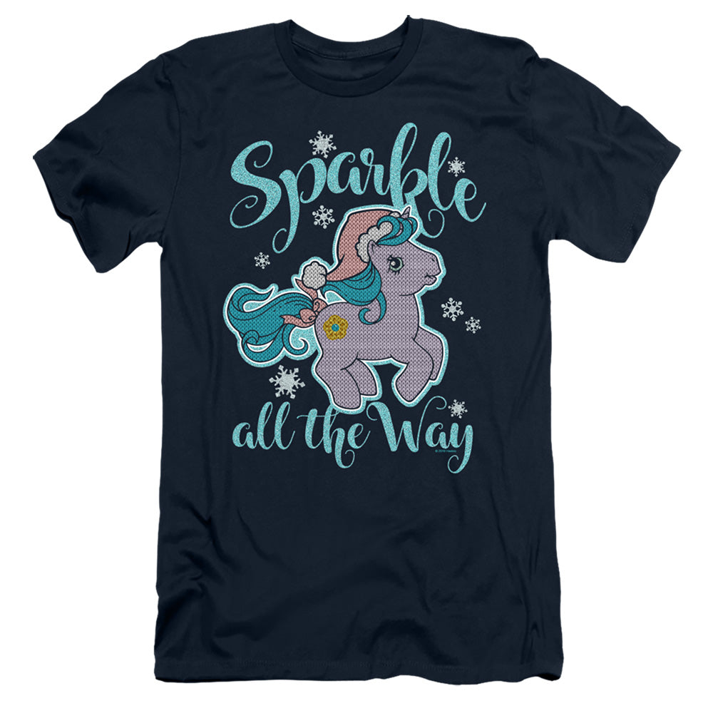 My Little Pony Retro Sparkle All the Way 2 Slim Fit Mens T Shirt Navy Blue