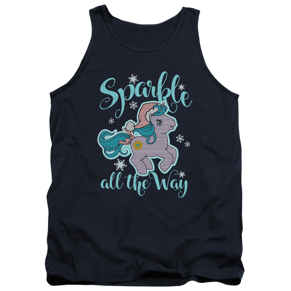 My Little Pony Retro Sparkle All the Way 2 Mens Tank Top Shirt Navy Blue