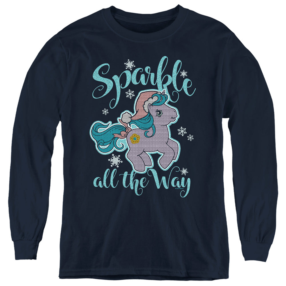 My Little Pony Retro Sparkle All the Way 2 Youth Long Sleeve Navy Blue