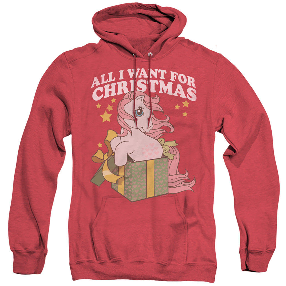 My Little Pony Retro All I Want Heather Mens Hoodie Red