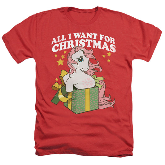 My Little Pony Retro All I Want Heather Mens T Shirt Red