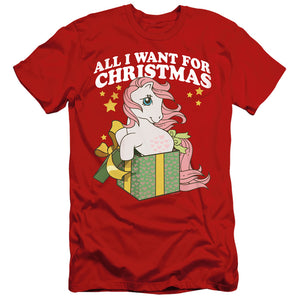 My Little Pony Retro All I Want Slim Fit Mens T Shirt Red
