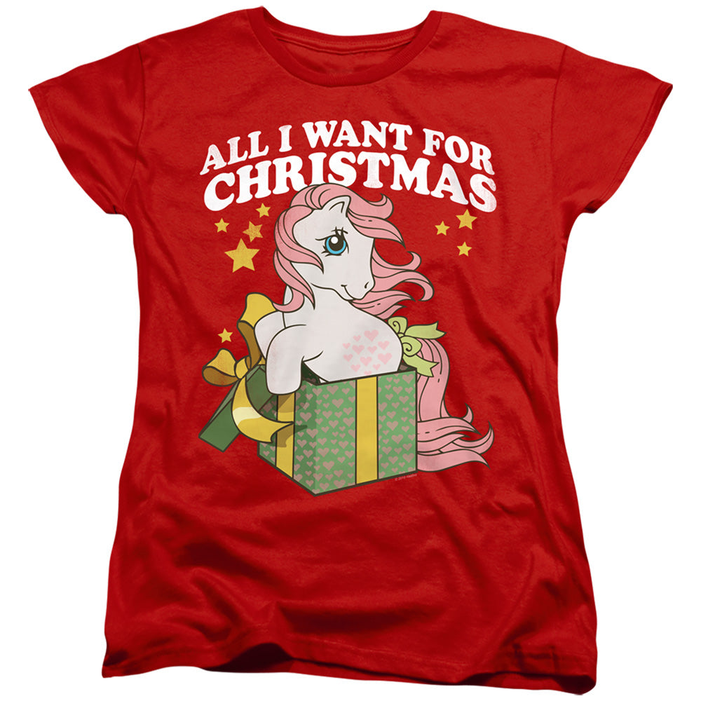 My Little Pony Retro All I Want Womens T Shirt Red