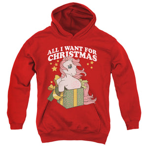 My Little Pony Retro All I Want Kids Youth Hoodie Red