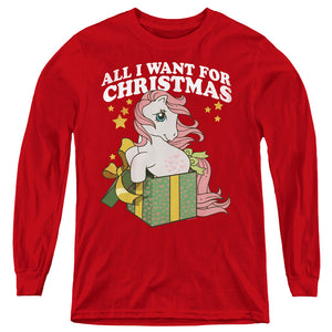 My Little Pony Retro All I Want Youth Long Sleeve Red