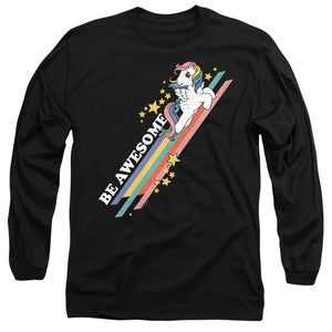 My Little Pony Retro Be Awesome Mens Long Sleeve Shirt Black