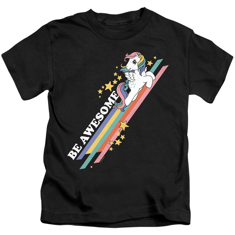 My Little Pony Retro Be Awesome Juvenile Kids Youth T Shirt Black