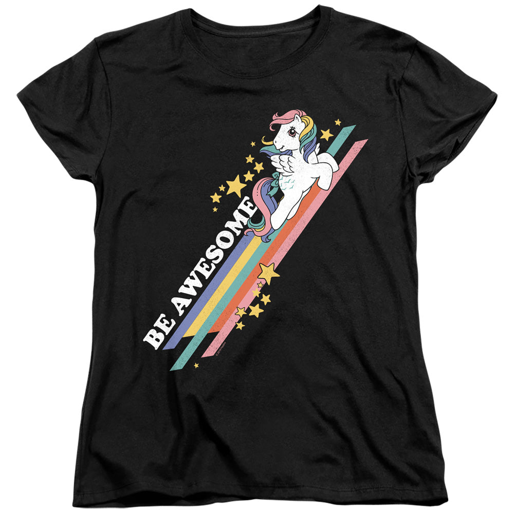 My Little Pony Retro Be Awesome Womens T Shirt Black