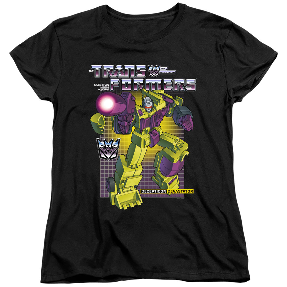 Transformers Devastator Womens T Shirt Black