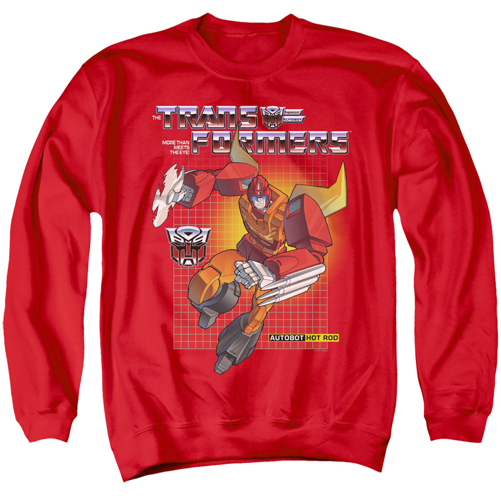 Transformers Hot Rod Mens Crewneck Sweatshirt Red