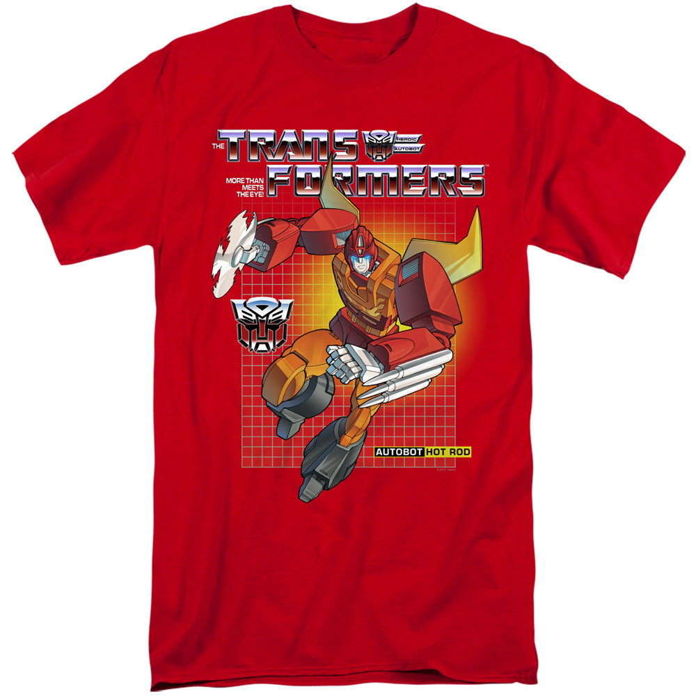 Transformers Hot Rod Mens Tall T Shirt Red