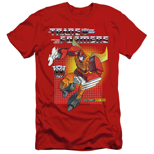 Transformers Hot Rod Slim Fit Mens T Shirt Red