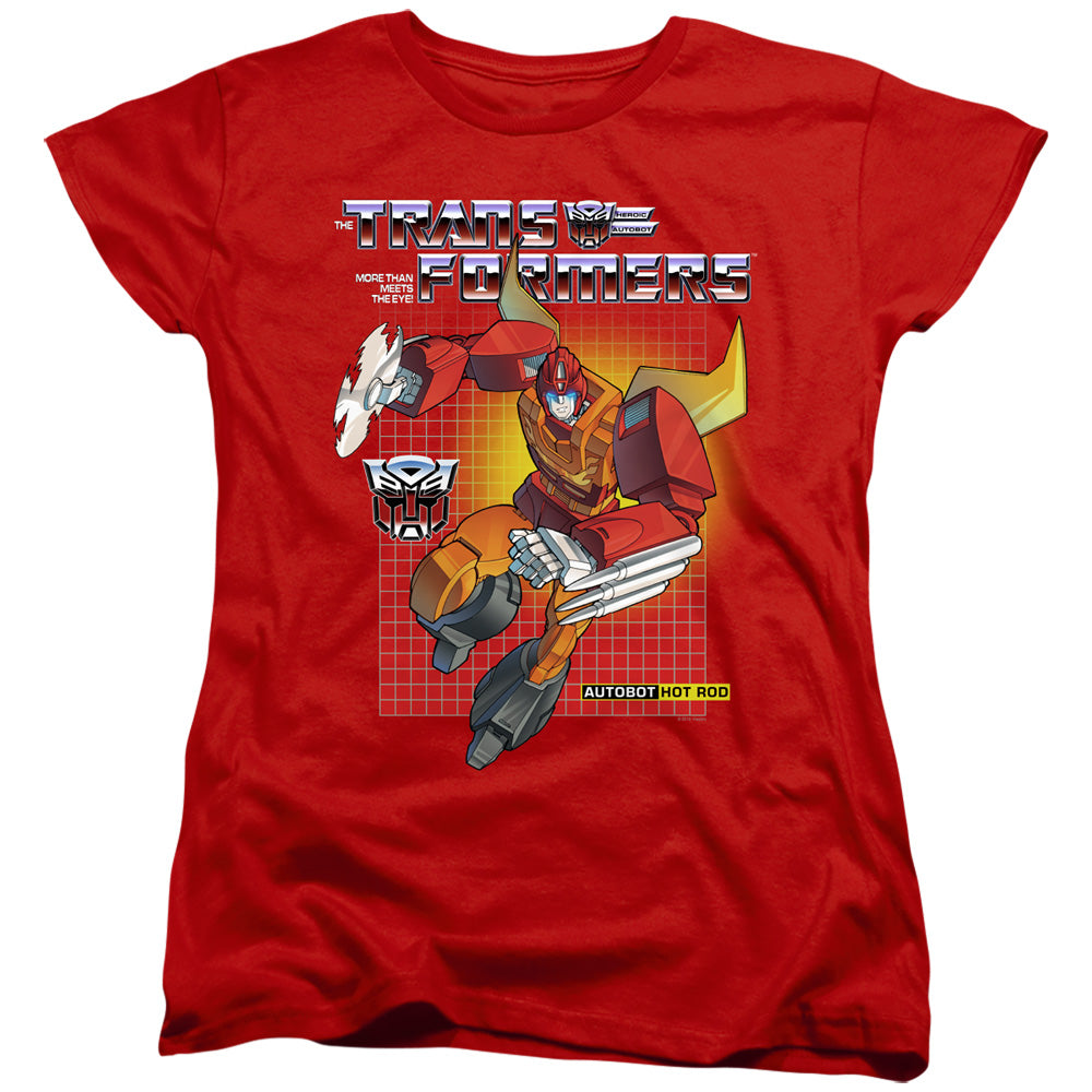 Transformers Hot Rod Womens T Shirt Red