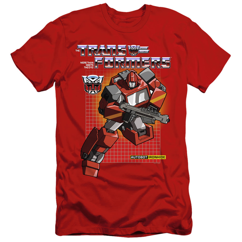 Transformers Ironhide Slim Fit Mens T Shirt Red