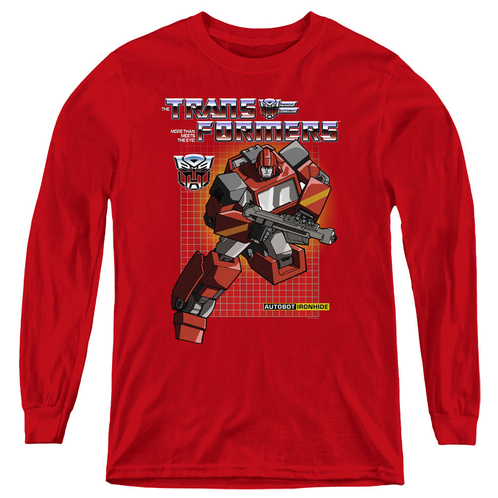 Transformers Ironhide Long Sleeve Kids Youth T Shirt Red